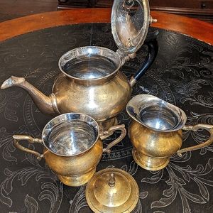 Brass tea pot set